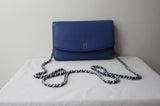 Chanel Blue Caviar Wallet on a Chain - Dyva's Closet