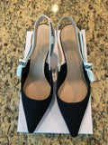 DIOR  J'ADIOR SLINGBACK IN BLACK TECHNICAL FABRIC - Dyva's Closet