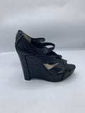 Dior Bonnie Platforms in Croco Finish in Black - Dyva's Closet