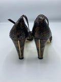 Chanel shimmery Python strappy  heels - Dyva's Closet
