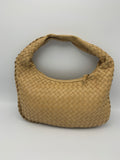 Bottega Veneta Vintage Intrecciato Small Hobo in camel - Dyva's Closet
