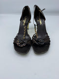 Chanel shimmery Python strappy  heels - Dyva's Closet