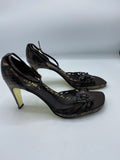 Chanel shimmery Python strappy  heels - Dyva's Closet