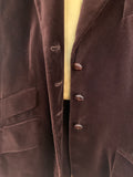 Pauw Long Velvet Jacket in Maroon - Dyva's Closet