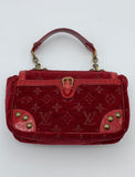 Louis Vuitton Limited Edition Red Velours and Aligator Irvine - Dyva's Closet