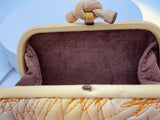 Bottega Veneta Ivory Yolk Ombre Embroidered Knot Yellow Leather Clutch - Dyva's Closet