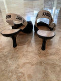 DIOR  J'ADIOR SLINGBACK IN BLACK TECHNICAL FABRIC - Dyva's Closet
