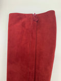 Hermès red suede boots - Dyva's Closet