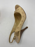 Gina Ostrich Exotic Leather Slingbacks
