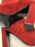Hermès red suede boots - Dyva's Closet