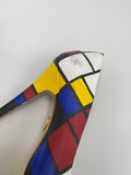 Limited edition 100 of 100 pieces handpainted Mondrian shoes by Boyarde for Art Miami 2012 ( handpainted on Charlotte Olympia heels)