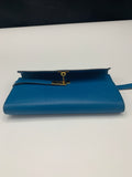 Hermès Blue Izmir Kelly Longue Wallet - Dyva's Closet