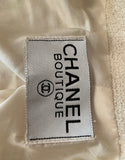 Chanel cream suit with large gold clover buttons - Dyva's Closet