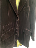 Pauw Long Velvet Jacket in Maroon - Dyva's Closet
