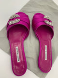 Manolo Blahnik Pralina in Fuchsia - Dyva's Closet