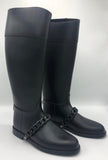 Givenchy Eva Black Rubber Rain Boots - Dyva's Closet