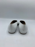Vintage Chanel ballerinas in white leather with black cap toe - Dyva's Closet