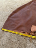 Hermès bicolor leather skirt