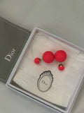 Dior Matte Coral Pink Mise En Dior Tribal Earrings - Dyva's Closet