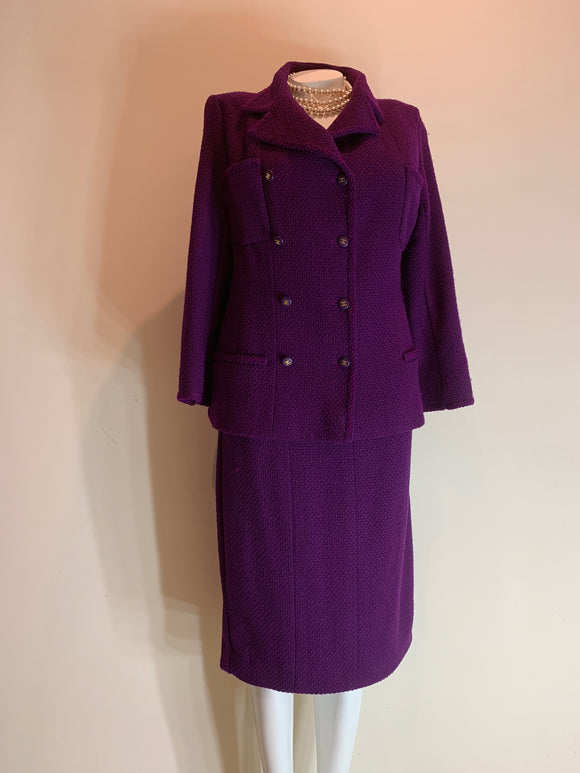 Chanel Purple Tweed Suit - Dyva's Closet