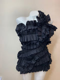 Bottega Veneta Couture Ruffled One Shoulder Bustier - Dyva's Closet