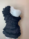 Bottega Veneta Couture Ruffled One Shoulder Bustier - Dyva's Closet