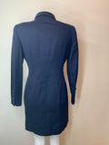 Chanel Navy Blue Long Jacket - Dyva's Closet