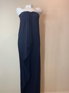 Balenciaga Strapless Floor Length Evening Gown with Ruffled Front - Dyva's Closet