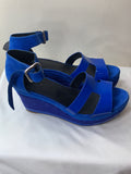 Hermès Ilana Espadrille in Blue Patent Leather and Suede - Dyva's Closet
