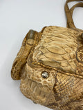 Prada Limited Edition Genuine Tan Beige Python Snakeskin Leather Satchel - Dyva's Closet