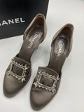 Chanel Vintage  Silk D'Orsay Pumps - Dyva's Closet