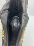 Alexander McQueen Faithful Black Leather Studded Booties - Dyva's Closet