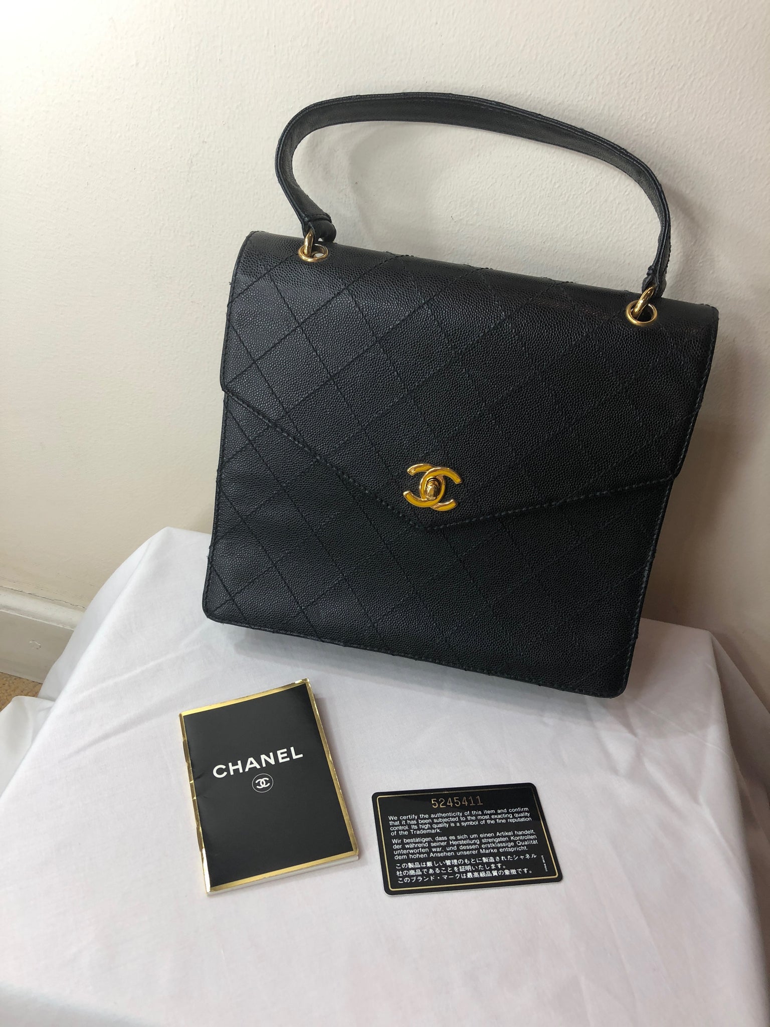 Chanel Quilted Jumbo Kelly Flap Bag  CocoVintageBags