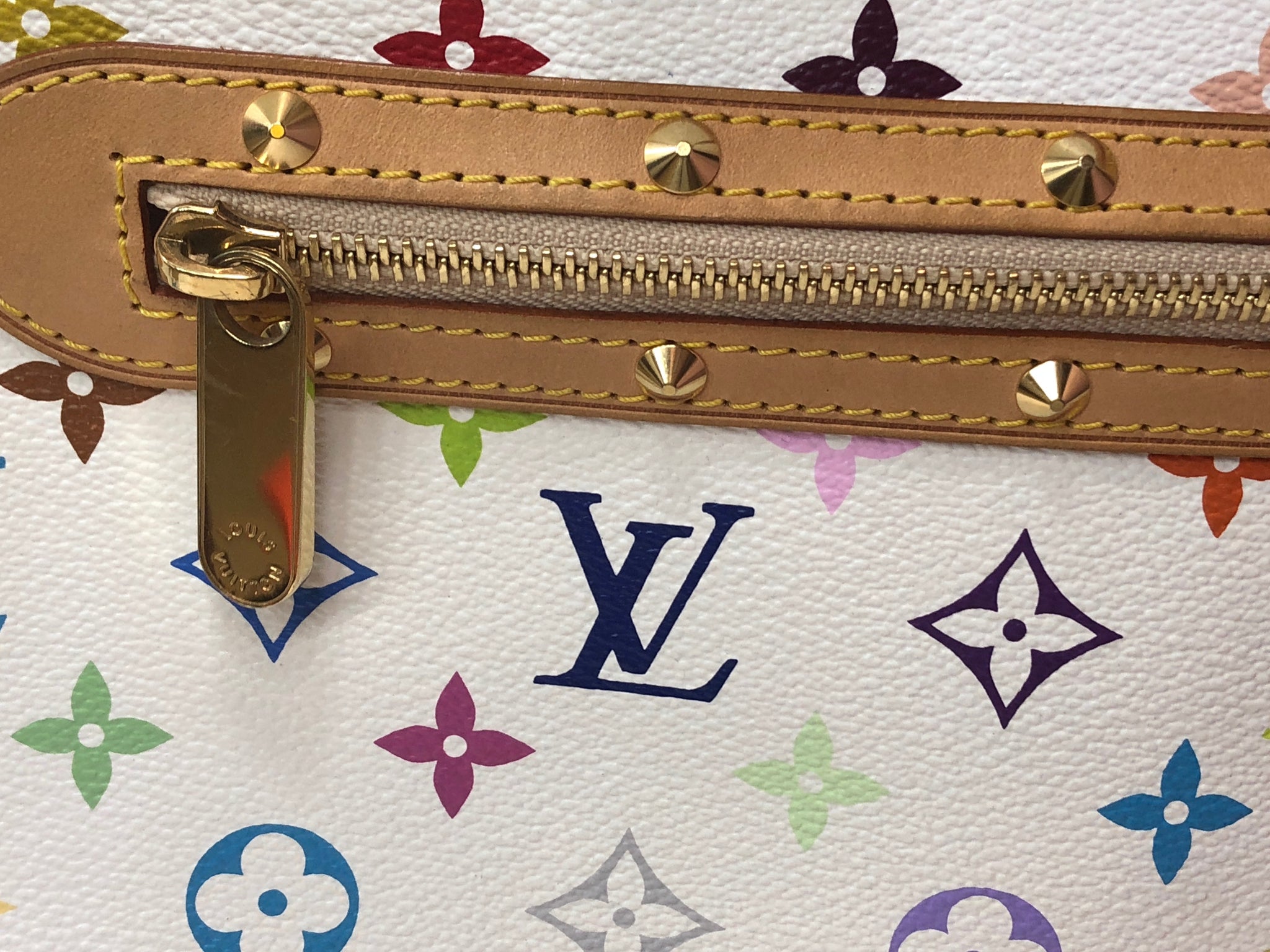 Louis Vuitton Boulogne Monogram Murakami White Multicolor Leather Shou –  Dyva's Closet