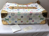 Louis Vuitton Boulogne Monogram Murakami White Multicolor Leather Shoulder Bag - Dyva's Closet