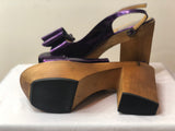 Lanvin Purple Metallic Platform Shoes - Dyva's Closet