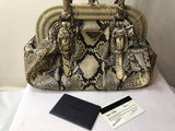 Prada Python Frame Bag with Kiss Lock - Dyva's Closet