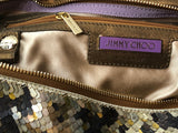 Jimmy Choo Metallic Chain Multicolor Sequin and Leather Shoulder Bag - Dyva's Closet