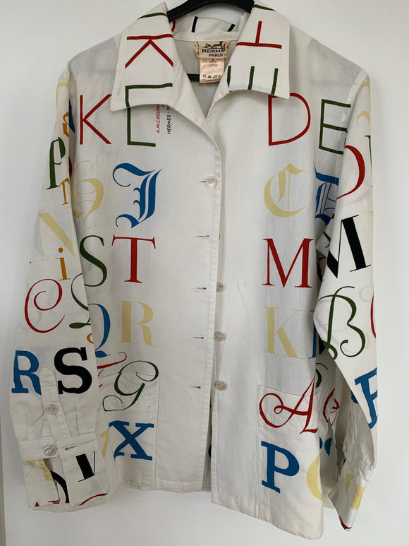 Hermès Vintage Alphabet Jacket - Dyva's Closet