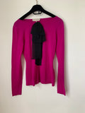 Emilio Pucci Wool Fuchsia Sweater with Bow - Dyva's Closet