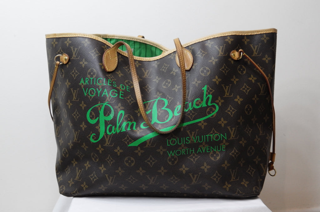 Louis Vuitton Fuchsia Cotton Canvas Palm Beach Cabas GM Bag