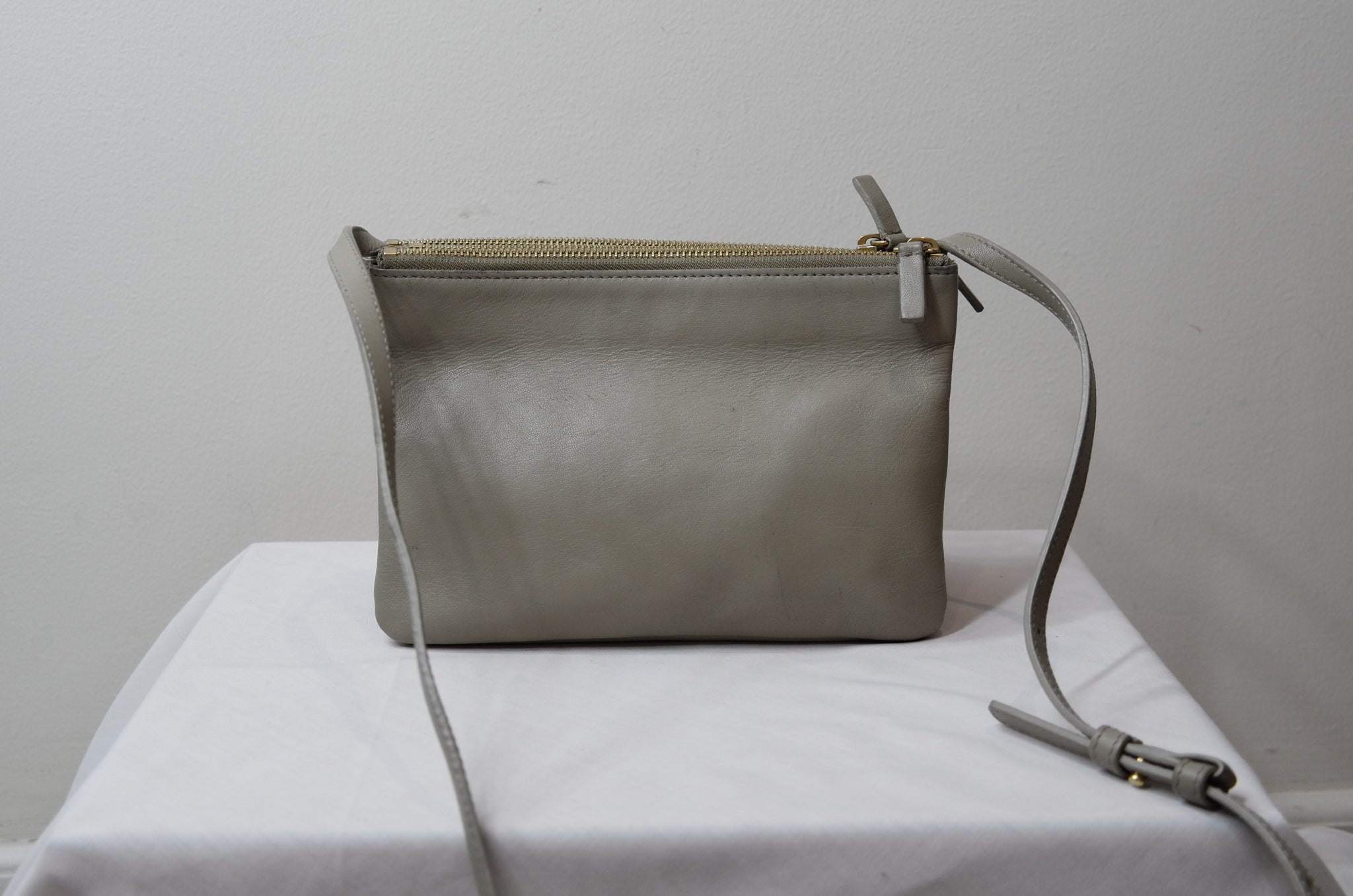 CELINE TRIO SMALL trio Small shoulder bag leather [used] With