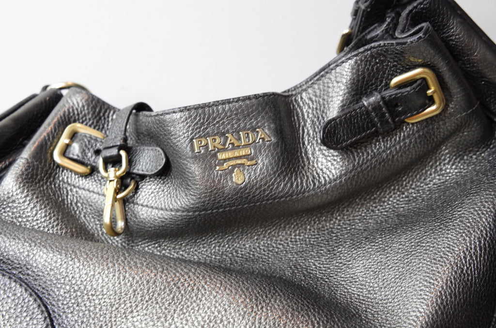 Prada Metallic Daino Ring Bag - ShopStyle