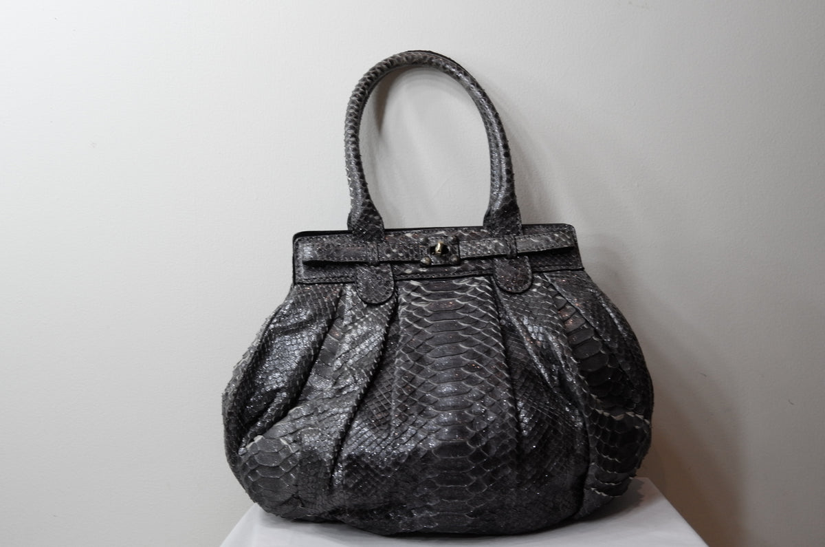 Zagliani Pewter Puffy Large Gray Metallic Hobo Bag – Dyva's Closet