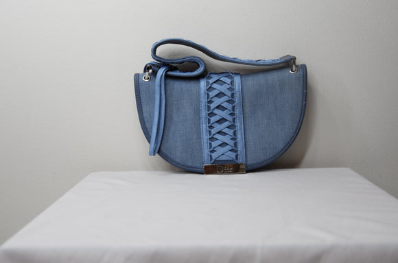 Dior Blue Jean Admit It Corset small shoulder bag - Dyva's Closet