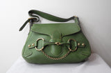 Gucci Leather Horsebit Chain Flap Bag Green - Dyva's Closet