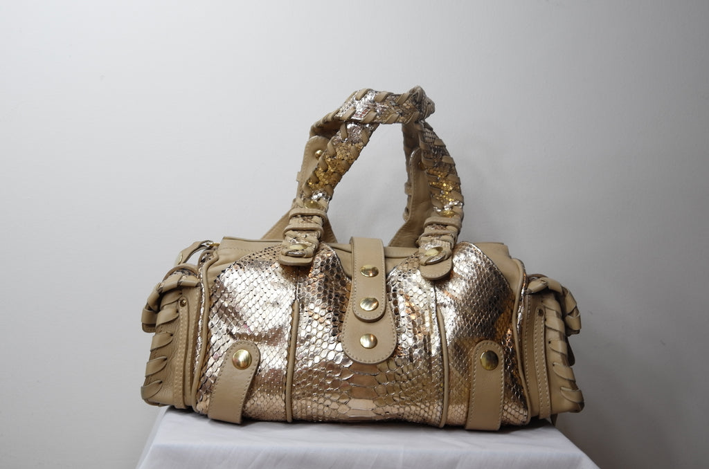 chloe Silverado python handbagシルベラードパイソン Chloe Dark Brown Python Medium Silverado Bag | Yoogi's Closet