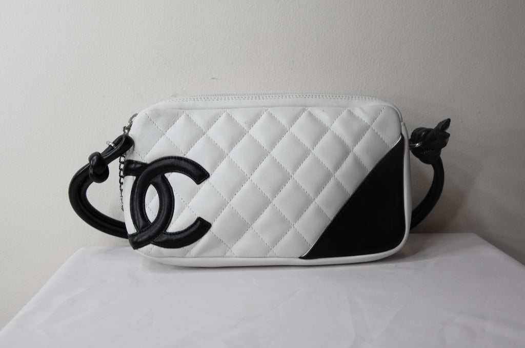 Chanel Pink/Black Cambon Ligne Quilted Pochette Bag - Yoogi's Closet
