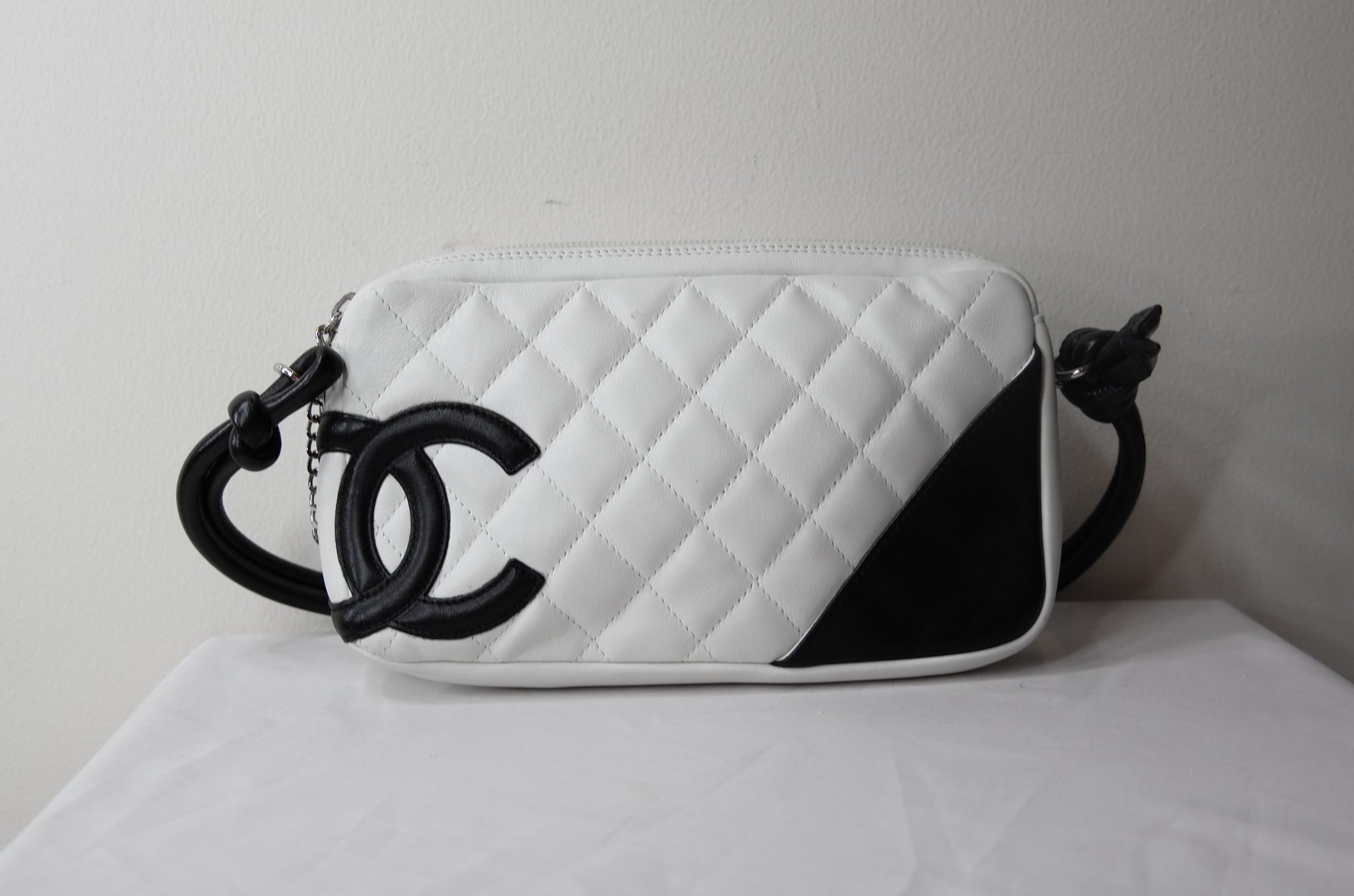 CC Leather Quilted Cambon Shoulder Bag (Authentic Pre-Owned)