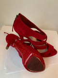 Miu Miu Red Suede Shoes - Dyva's Closet